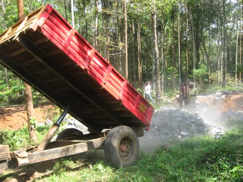 Figure 6	Construction materials being brought to the site