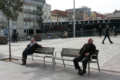 Elderly in the market place. Waiting for…?