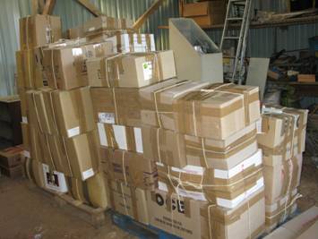 Book donations ready to be shipped and transfered to the school. Book donations ready to be shipped and transfered to the school.