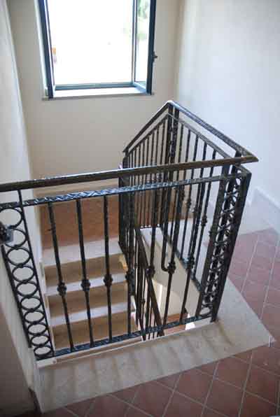 The stairs of the building now The stairs of the building now