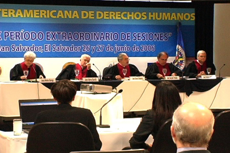 Lawyer Monica Feria Tinta, pleading the Castro Castro prison case before the Inter-American Court of Human Rights Lawyer Monica Feria Tinta, pleading the Castro Castro prison case before the Inter-American Court of Human Rights